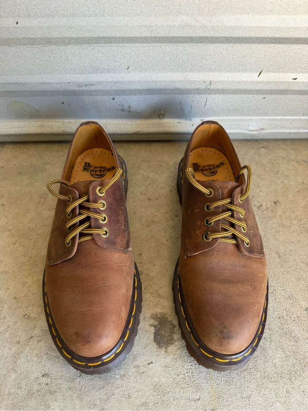 Vintage Dr. Martens Brown Leather 3-Eye Boat Shoe - With Original Box and Papers